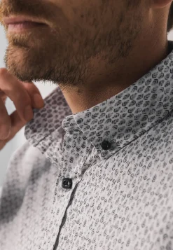 Poplin overhemd met botanische print