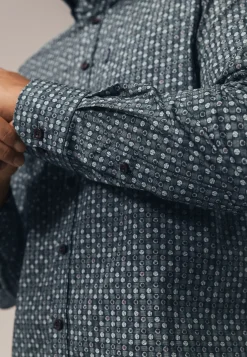 Poplin overhemd met geometrische print