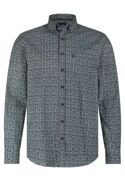 Poplin overhemd met geometrische print