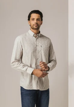 Poplin overhemd met geometrische print