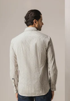 Poplin overhemd met geometrische print