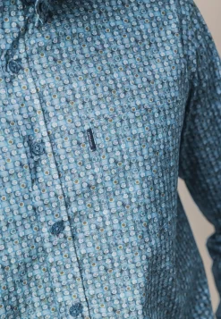 Poplin overhemd met geometrische print