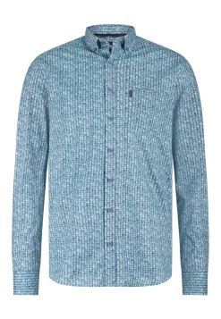Poplin overhemd met geometrische print