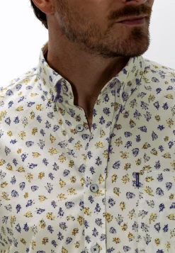 Poplin overhemd met kleurrijke all-over print