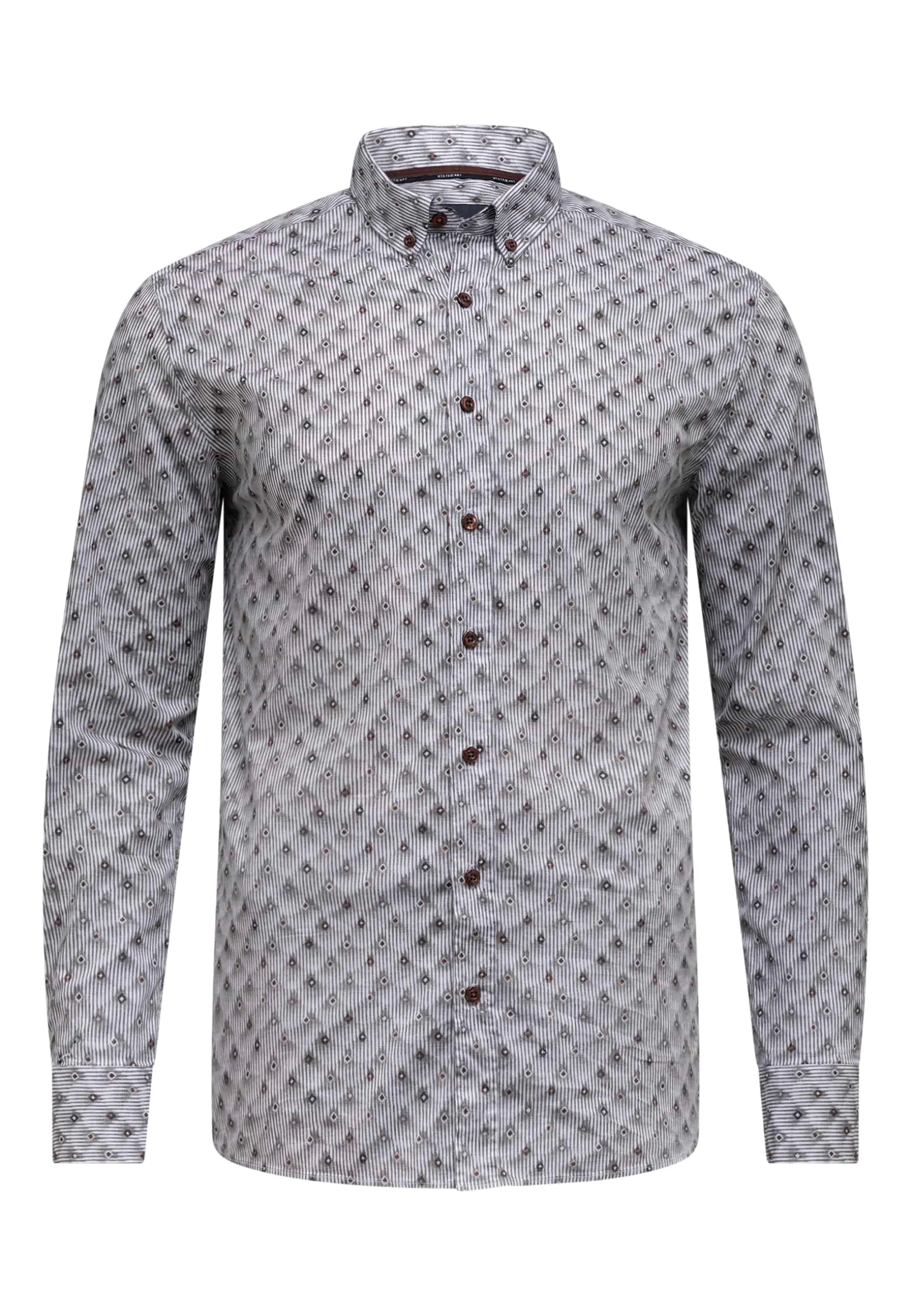 Poplin overhemd met streepdessin