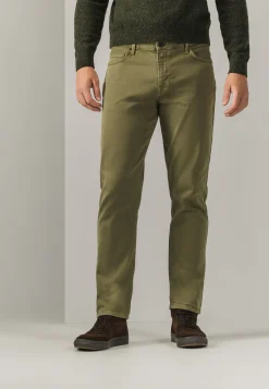 RACER 5-pocket van gekleurd stretchdenim