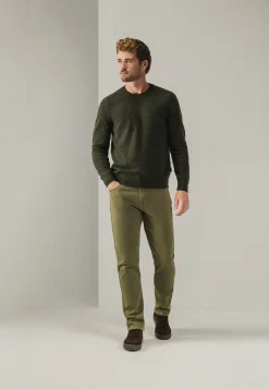 RACER 5-pocket van gekleurd stretchdenim