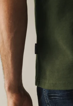 Ronde hals T-shirt met structuurpatroon