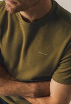 Ronde hals T-shirt met structuurpatroon