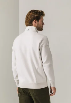 Sweatshirt met halve rits en fancy details