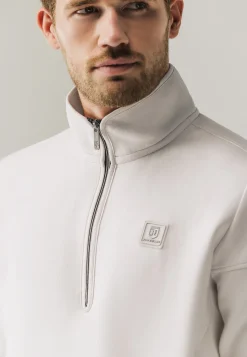 Sweatshirt met halve rits en fancy details