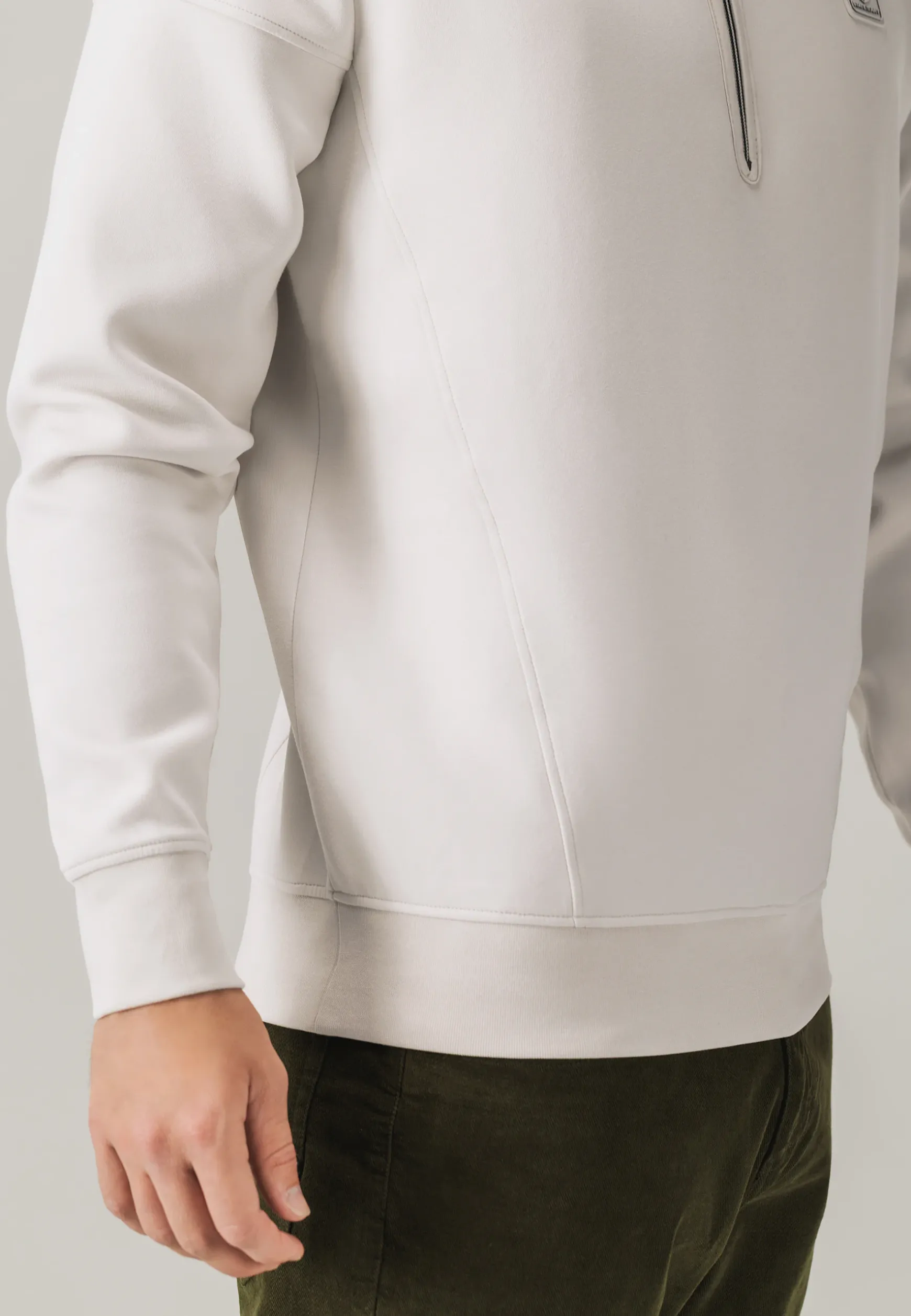 Sweatshirt met halve rits en fancy details