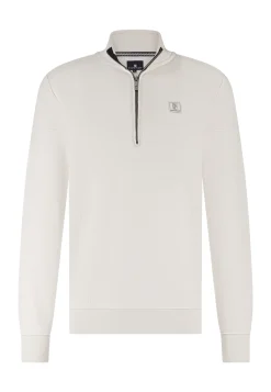 Sweatshirt met halve rits en fancy details
