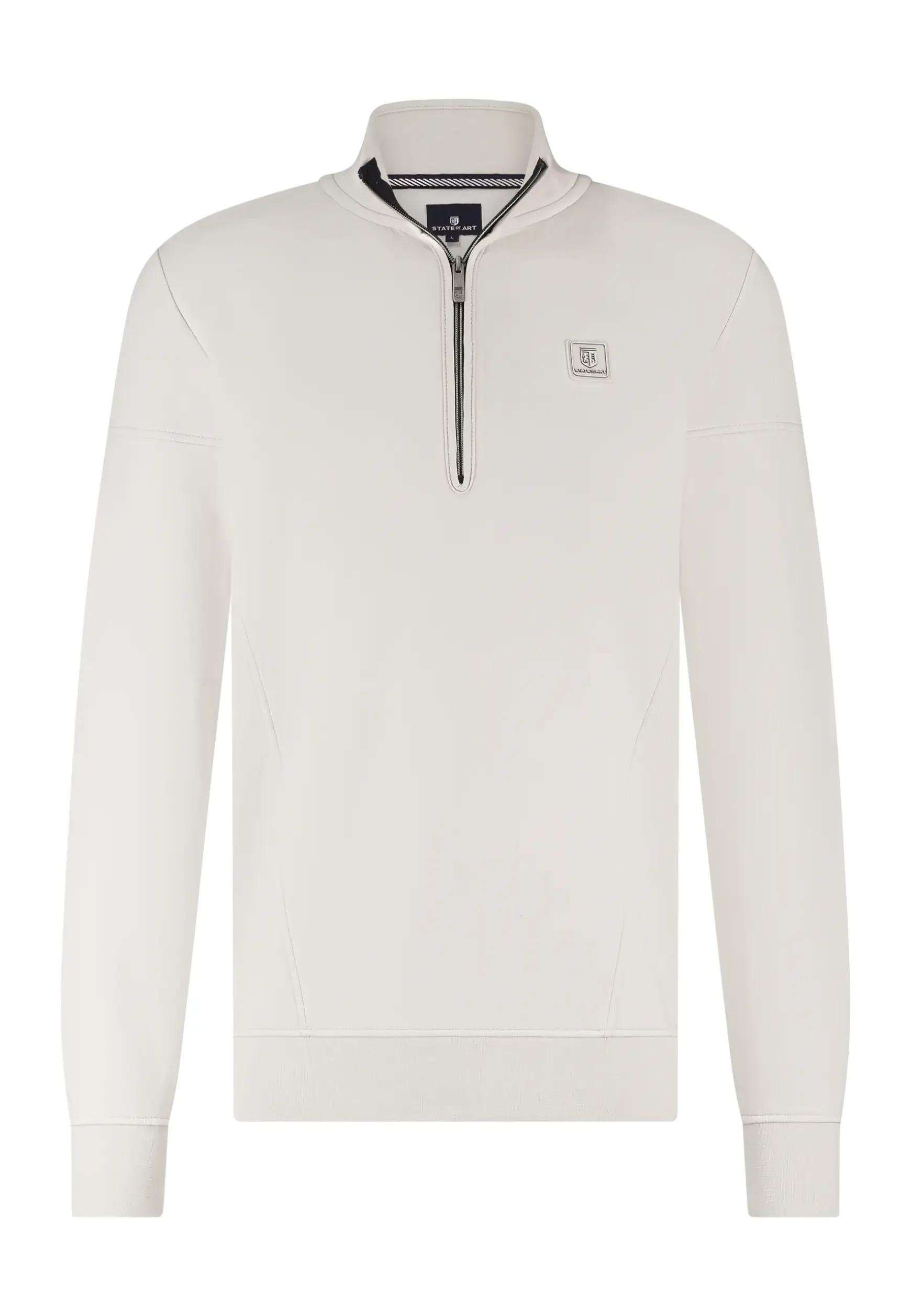 Sweatshirt met halve rits en fancy details