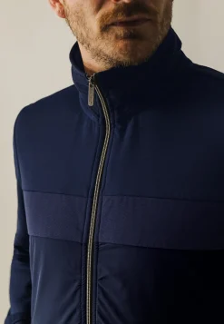 Sweatvest met nylon details