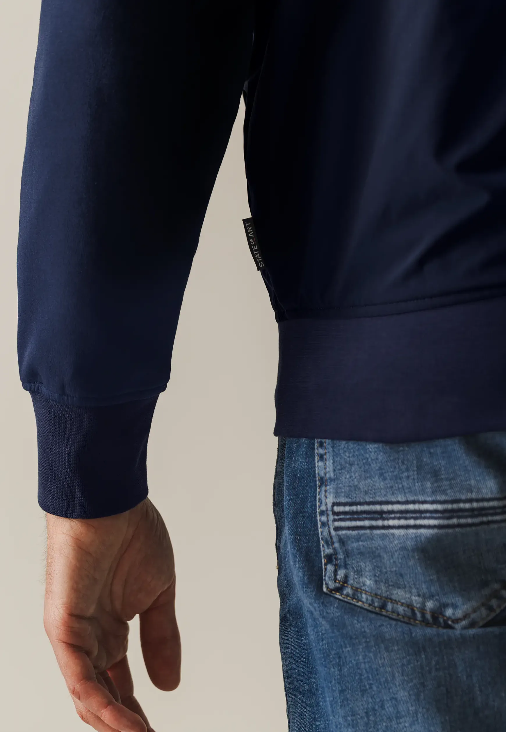 Sweatvest met nylon details