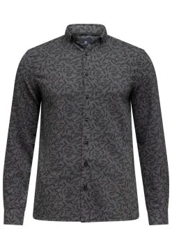 Twill overhemd met botanische print