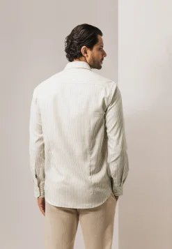 Twill overhemd met streepdessin