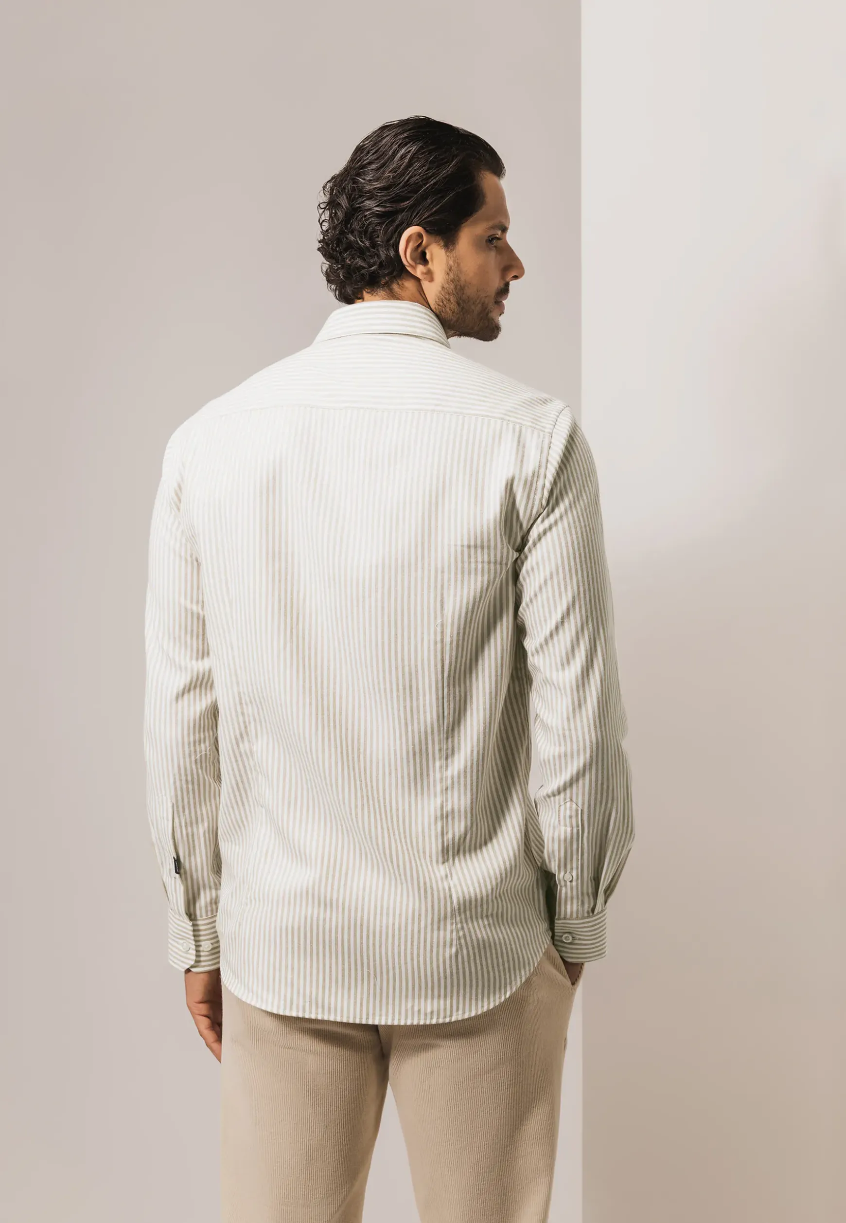 Twill overhemd met streepdessin