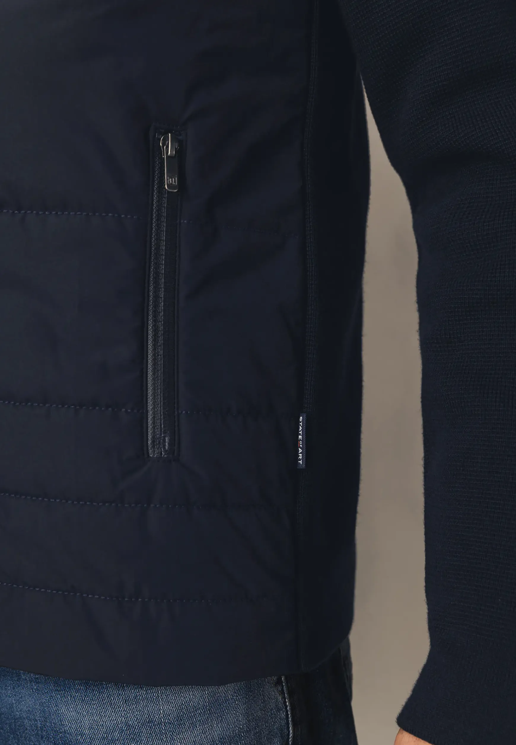 Vest met nylon voorkant