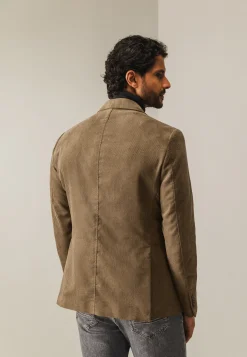 Volledig gevoerde babycord blazer