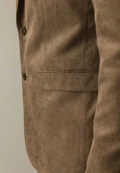 Volledig gevoerde babycord blazer