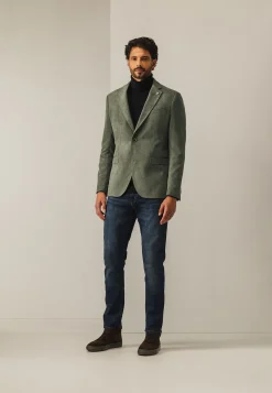 Volledig gevoerde babycord blazer