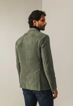Volledig gevoerde babycord blazer