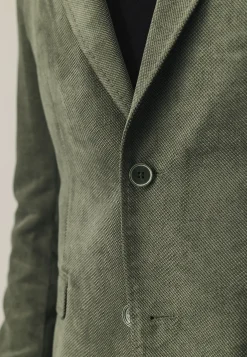 Volledig gevoerde babycord blazer