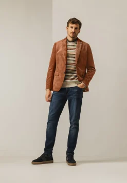 Volledig gevoerde babycord blazer