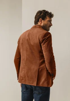 Volledig gevoerde babycord blazer