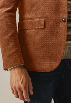 Volledig gevoerde babycord blazer